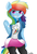 Size: 1024x1517 | Tagged: safe, artist:tuxisthename, rainbow dash, anthro, g4, clothes, equestria girls outfit, female, solo