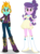 Size: 598x812 | Tagged: safe, artist:punzil504, lightning dust, suri polomare, equestria girls, g4, blue jeans, boots, button, clothes, crystal prep shadowbolts, cuffs, dress, duo, duo female, equestria girls-ified, female, hairband, hand on hip, high heel boots, hilarious in hindsight, hoodie, jeans, legs, pants, rain boots, scarf, shadowbolts, shadowbolts costume, shoes, simple background, transparent background, vector