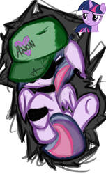 Size: 2172x3580 | Tagged: safe, twilight sparkle, oc, oc:anon, alicorn, pony, g4, /mlp/, :>, baseball cap, bracelet, clothes, collar, disguise, earring, female, floppy ears, hat, heart, high res, mare, sitting, smiling, solo, sunglasses, twilight sparkle (alicorn), underhoof, wristband
