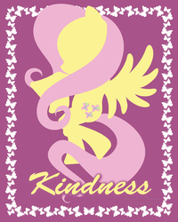 Size: 550x688 | Tagged: safe, artist:cyle, part of a set, fluttershy, g4, element of kindness, kindness, poster