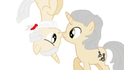 Size: 640x360 | Tagged: safe, pony, unicorn, ludwig van beethoven, mozart, ponified, upside down
