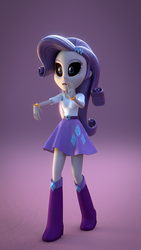 Size: 756x1344 | Tagged: safe, artist:creatorofpony, rarity, zombie, equestria girls, g4, 3d, 3d model, black sclera, blender, boots, clothes, shoes, skirt