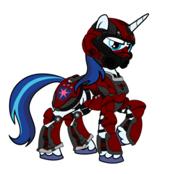 Size: 1024x1024 | Tagged: safe, artist:spazzymcnugget, shining armor, pony, g4, armor, crossover, helmet, male, planetside 2, simple background, solo, terran republic, transparent background, vector, video game