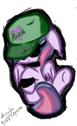 Size: 1000x1648 | Tagged: safe, alternate version, edit, twilight sparkle, oc, oc:anon, alicorn, pony, g4, /mlp/, :>, baseball cap, bracelet, clothes, collar, disguise, earring, female, floppy ears, hat, heart, mare, raised hoof, sitting, smiling, solo, sunglasses, twilight sparkle (alicorn), underhoof, wristband