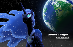 Size: 2550x1650 | Tagged: safe, artist:nayolfa, nightmare moon, g4, earth, equestria, space