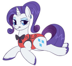 Size: 622x575 | Tagged: safe, artist:lulubell, rarity, g4, alternate hairstyle, clothes, female, simple background, solo, swimsuit, transparent background