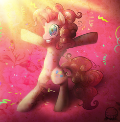 Size: 658x672 | Tagged: safe, artist:possim, pinkie pie, earth pony, pony, g4, bipedal, female, solo