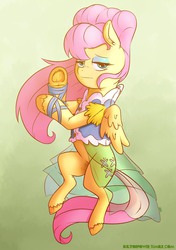 Size: 1748x2480 | Tagged: safe, artist:raph13th, fluttershy, g4, alternate hairstyle, clothes, dress, female, solo