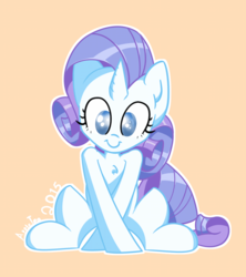 Size: 1000x1124 | Tagged: safe, artist:appletea, rarity, g4, chibi, cute, looking at you, raribetes, sitting