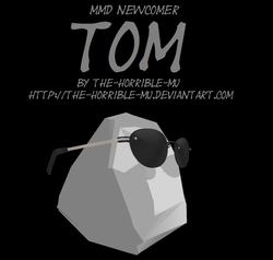 Size: 1050x1000 | Tagged: safe, artist:the-horrible-mu, tom, g4, 3d, 3d model, mmd, sunglasses