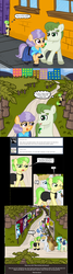 Size: 582x2177 | Tagged: safe, artist:ficficponyfic, bon bon, chickadee, lyra heartstrings, ms. peachbottom, sweetie drops, oc, oc:burly beryl, zebra, g4, alternate hairstyle, jezzie belle