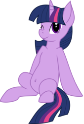 Size: 695x1024 | Tagged: artist needed, safe, edit, twilight sparkle, g4, belly, simple background, sitting, transparent background, vector, wingless edit