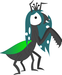 Size: 1732x2092 | Tagged: safe, artist:rainbowgummy1904, queen chrysalis, mantis, g4, female, solo