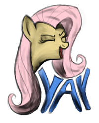 Size: 642x800 | Tagged: safe, artist:varemia, fluttershy, pegasus, pony, g4, eyes closed, female, flutteryay, mare, open mouth, solo, yay