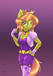 Size: 1447x2046 | Tagged: safe, artist:lovelyneckbeard, adagio dazzle, oc, oc only, anthro, equestria girls, g4, my little pony equestria girls: rainbow rocks, cosplay, female, grin, looking at you, smiling, solo