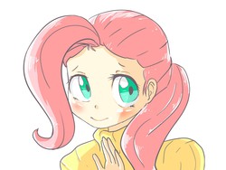 Size: 1600x1200 | Tagged: safe, artist:frankier77, fluttershy, human, g4, clothes, female, humanized, solo, sweatershy