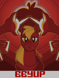 Size: 600x794 | Tagged: safe, artist:undead-niklos, big macintosh, earth pony, pony, g4, male, poster, propaganda, stallion