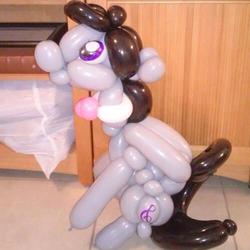 Size: 500x500 | Tagged: safe, artist:noordinaryballoonman, octavia melody, g4, balloon, balloon animal, female, inflation, solo, wat, what has science done