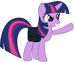Size: 25000x21062 | Tagged: artist needed, safe, twilight sparkle, pony, unicorn, g4, absurd resolution, backpack, dangerously high res, female, mare, role reversal, saddle bag, simple background, solo, transparent background, unicorn twilight, vector