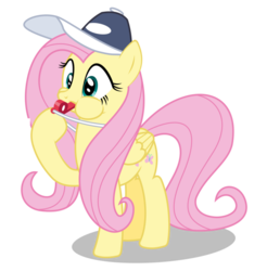 Size: 887x900 | Tagged: safe, artist:masem, fluttershy, g4, baseball cap, blowing, blowing whistle, coach, coach fluttershy, cute, female, hat, puffy cheeks, rainbow dashs coaching whistle, shyabetes, simple background, solo, transparent background, whistle, whistle necklace