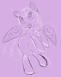 Size: 617x787 | Tagged: safe, artist:sip, oc, oc only, oc:machina, pony, robot, robot pony, female, sketch, sorcerland