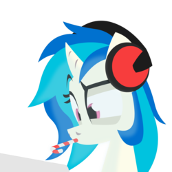 Size: 1280x1280 | Tagged: safe, artist:zvn, dj pon-3, vinyl scratch, g4, candy cane, female, headphones, solo