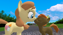 Size: 1920x1080 | Tagged: artist needed, safe, button mash, oc, oc:cream heart, earth pony, pony, g4, 3d, canon x oc, colt, earth pony oc, female, foal, gmod, incest, kissing, male, mare, mother and child, mother and son, ship:buttoncest, shipping, straight