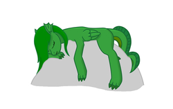 Size: 3014x1908 | Tagged: safe, artist:skalthrax, oc, oc only, oc:emerald epona fire, dragon, hybrid, claws, female, lying, solo