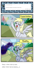 Size: 3000x6382 | Tagged: safe, artist:outofworkderpy, derpy hooves, pegasus, pony, g4, ask, eyes closed, female, funny, funny as hell, mare, out of work derpy, reality, reality bomb, reality warp, singing, solo, tumblr