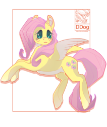 Size: 849x1000 | Tagged: safe, artist:curseddog, fluttershy, g4, female, solo