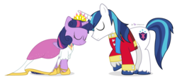 Size: 1160x520 | Tagged: safe, artist:dm29, shining armor, twilight sparkle, alicorn, pony, unicorn, g4, bowing, clothes, duo, female, formal, male, mare, simple background, stallion, transparent background, twilight sparkle (alicorn)