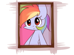 Size: 640x480 | Tagged: safe, artist:joycall6, rainbow dash, g4, cute, dashabetes, female, frame, solo