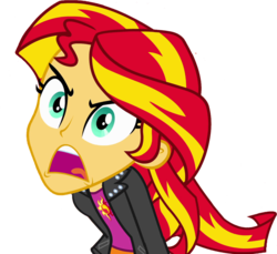 Size: 6936x6360 | Tagged: safe, artist:ytpinkiepie2, sunset shimmer, equestria girls, g4, my little pony equestria girls, absurd resolution, angry, female, simple background, solo, transparent background, vector, yelling