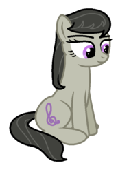 Size: 600x800 | Tagged: safe, artist:peternators, octavia melody, g4, female, looking down, ms paint, sitting, solo