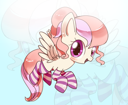 Size: 870x712 | Tagged: safe, artist:mirupii, oc, oc only, oc:cuddle bug, clothes, socks, solo, striped socks