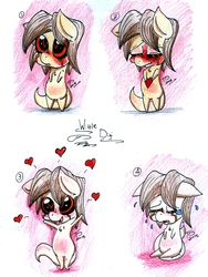 Size: 1567x2079 | Tagged: safe, artist:digitaldomain123, oc, oc only, oc:wittle digi, demon pony, traditional art