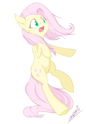 Size: 1260x1819 | Tagged: safe, artist:natsu714, fluttershy, earth pony, pony, g4, earth pony fluttershy, female, race swap, scared, simple background, solo, transparent background, wingless