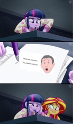 Size: 520x877 | Tagged: safe, artist:ponut_joe edit, edit, sunset shimmer, twilight sparkle, equestria girls, g4, my little pony equestria girls: rainbow rocks, drawing, meme, michael rosen, noice, twilight sparkle (alicorn), twilight's mouth art