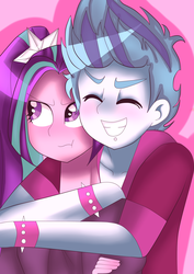 Size: 2507x3541 | Tagged: safe, artist:rainicornmagic, aria blaze, sonata dusk, equestria girls, g4, arischerzo, equestria guys, female, high res, male, rule 63, scherzo lesto, ship:arisona, shipping, straight