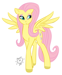 Size: 1280x1559 | Tagged: safe, artist:ponut_joe, fluttershy, pegasus, pony, g4, eyeshadow, female, makeup, mare, pink eyeshadow, simple background, solo, white background