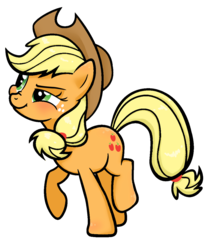 Size: 1124x1316 | Tagged: safe, artist:librebutterfly, applejack, g4, blushing, female, solo