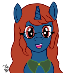 Size: 2343x2393 | Tagged: safe, artist:multi-faceted, oc, oc only, oc:lexy eileen, glasses, high res, solo