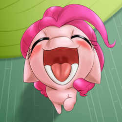 Size: 1000x1000 | Tagged: safe, artist:ushiro no kukan, pinkie pie, earth pony, pony, g4, cute, diapinkes, female, mare, maw, mawshot, mouth, open mouth, ponk, solo, uvula