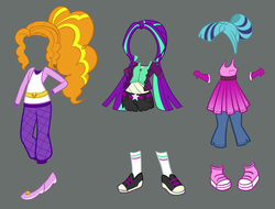 Size: 2232x1692 | Tagged: safe, artist:thecheeseburger, adagio dazzle, aria blaze, sonata dusk, equestria girls, g4, my little pony equestria girls: rainbow rocks, alternate clothes, alternate hairstyle, clothes, shoes, sneakers, the dazzlings