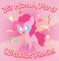 Size: 2214x2290 | Tagged: safe, artist:midnytesketch, pinkie pie, earth pony, pony, g4, cute, diapinkes, female, high res, mare, open mouth, party, party pony, pointy ponies, solo