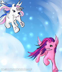 Size: 936x1080 | Tagged: safe, artist:stealthclaw96, skywishes, skywishes (g4), star catcher, pegasus, pony, g3, g4, cloud, cloudy, flying, g3 to g4, generation leap, race swap