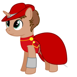 Size: 1000x1000 | Tagged: safe, artist:peternators, oc, oc only, oc:heroic armour, pony, unicorn, femboy, girly, male, ms paint, red mage, solo, sword