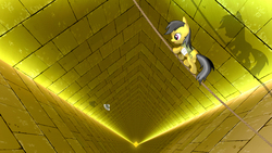 Size: 1920x1080 | Tagged: safe, artist:gigasparkle, daring do, g4, abyss, chasm, female, pit, solo, tightrope