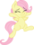 Size: 2145x2828 | Tagged: safe, artist:fluttershy750, artist:joey darkmeat, fluttershy, pony, yoshi, g4, cute, eyes closed, female, filly, high res, jumping, shyabetes, simple background, solo, transparent background