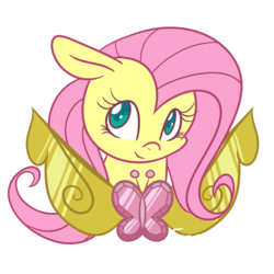 Size: 1000x1000 | Tagged: safe, artist:espeonna, fluttershy, g4, element of kindness, female, simple background, solo, transparent background